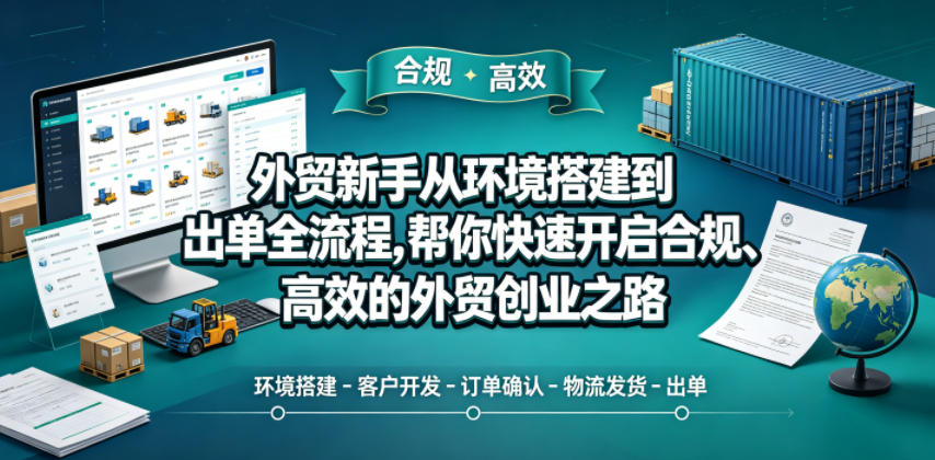 外贸新手从环境搭建到出单全流程，帮你快速开启合规、高效的外贸创业之路|无忧资源社