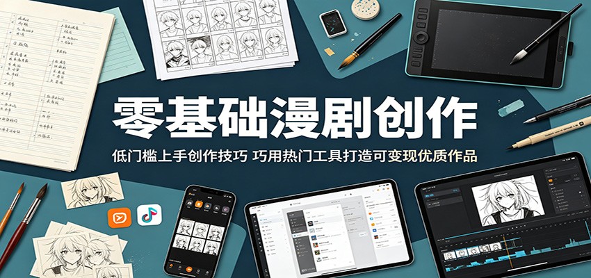 零基础漫剧创作：低门槛上手创作技巧，巧用热门工具打造可变现优质作品|无忧资源社