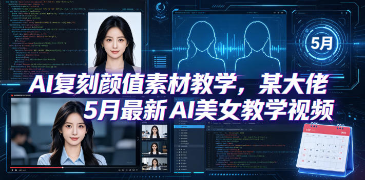 AI复刻颜值素材教学,某大佬5月最新AI美女教学视频,内含4月好物复刻教学|无忧资源社