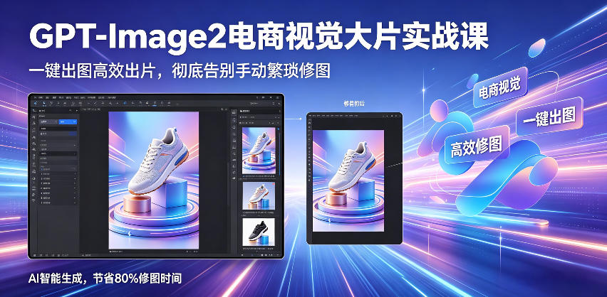 GPT-Image2电商视觉大片实战课，一键出图高效出片，彻底告别手动繁琐修图|无忧资源社