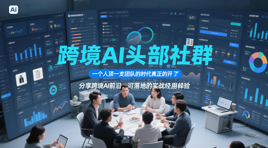 跨境AI头部社群，一个人顶一支团队的时代真正的开始了，分享跨境AI前沿，可落地的实战经验（更新5月11日）|无忧资源社
