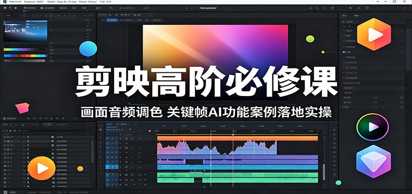 剪映高阶必修课:画面音频调色,关键帧AI功能案例落地实操|无忧资源社