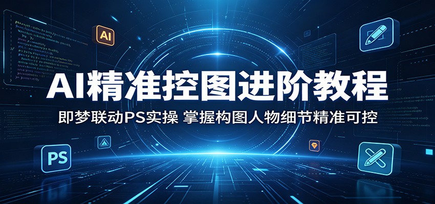 AI精准控图进阶教程:即梦联动PS实操,掌握构图人物细节精准可控|无忧资源社