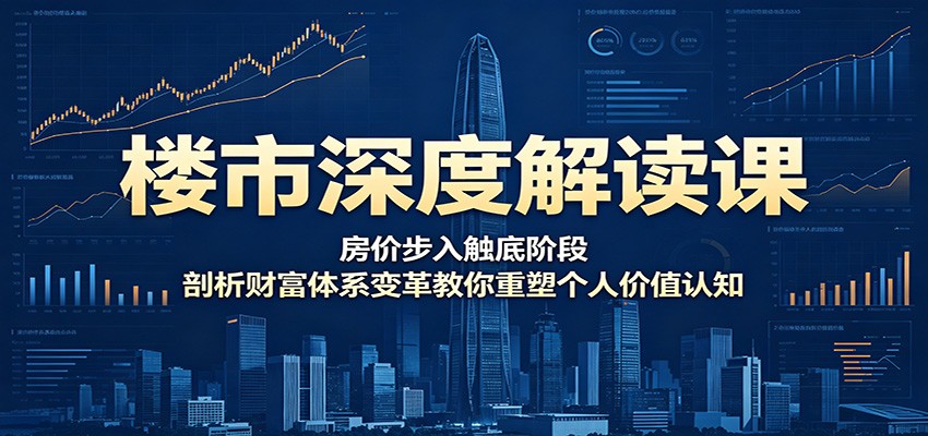 楼市深度解读课:房价步入触底阶段,剖析财富体系变革教你重塑个人价值认知|无忧资源社
