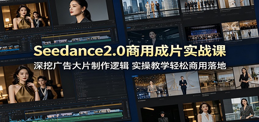 Seedance2.0商用成片实战课：深挖广告大片制作逻辑，实操教学轻松商用落地|无忧资源社