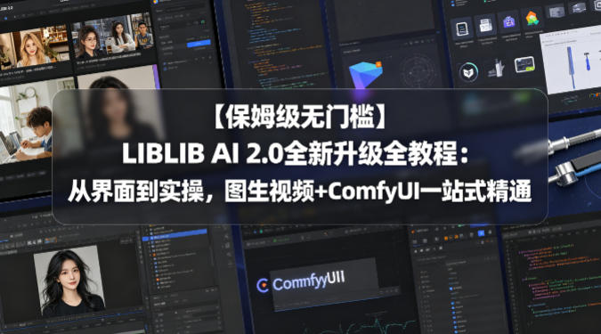 【保姆级无门槛】LIBLIB AI 2.0全新升级全教程：从界面到实操，图生视频+ComfyUI一站式精通|无忧资源社