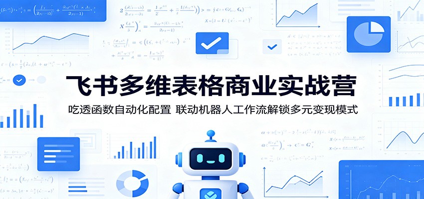 飞书多维表格商业实战营：吃透函数自动化配置，联动机器人工作流解锁多元变现模式|无忧资源社