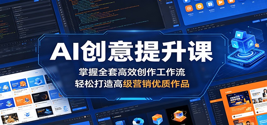 AI创意提升课：掌握全套高效创作工作流，轻松打造高级营销优质作品|无忧资源社