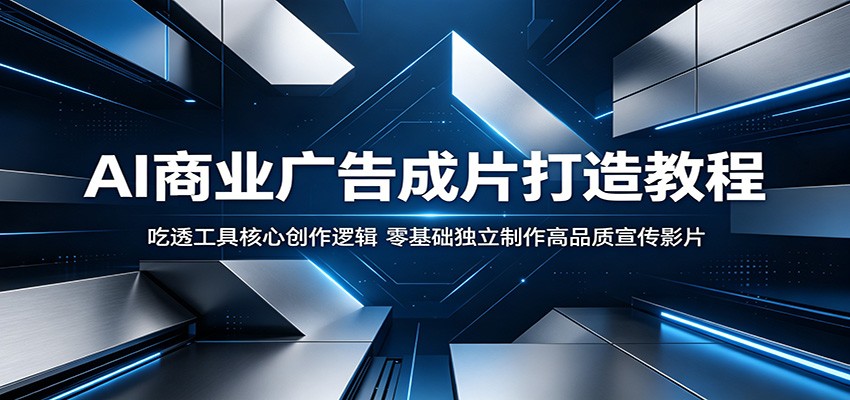 AI商业广告成片打造教程：吃透工具核心创作逻辑，零基础独立制作高品质宣传影片|无忧资源社