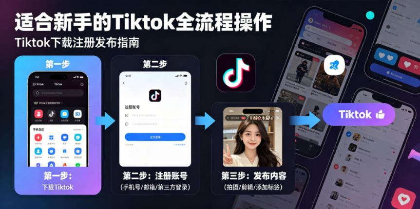 Tiktok下载注册发布，适合新手的Tiktok全流程操作|无忧资源社