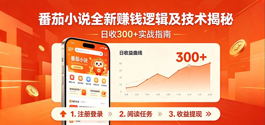 番茄小说全新赚钱逻辑及技术日收300+，小白新书皆可做！无脑赚就行了！|无忧资源社