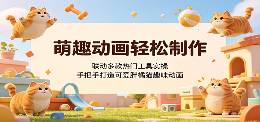 萌趣动画轻松制作，联动多款热门工具实操，手把手打造可爱胖橘猫趣味动画|无忧资源社