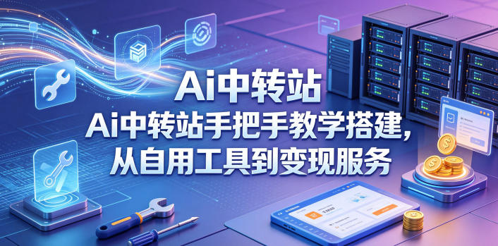 Ai中转站手把手教学搭建，从自用工具到变现服务|无忧资源社