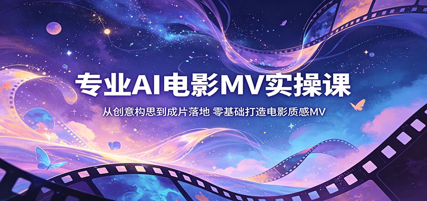 专业AI电影MV实操课：从创意构思到成片落地，零基础打造电影质感MV|无忧资源社