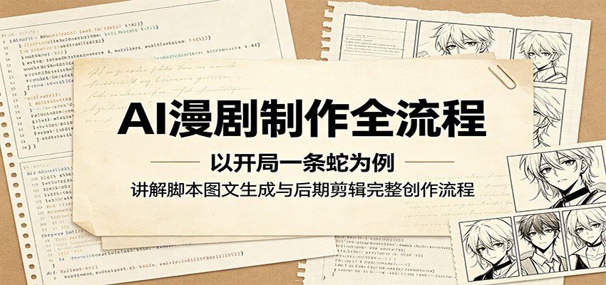AI漫剧制作全流程：以开局一条蛇为例，讲解脚本图文生成与后期剪辑完整创作流程|无忧资源社