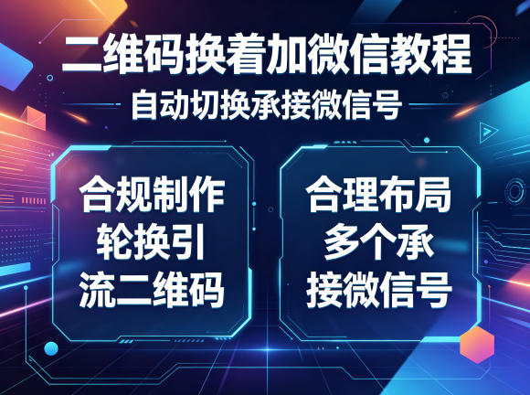 二维码换着加微信教程，自动切换承接微信号，合规制作轮换引流二维码，合理布局多个承接微信号|无忧资源社