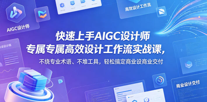 快速上手AIGC设计师专属高效设计工作流实战课，不绕专业术语、不堆工具，轻松搞定商业设计交付|无忧资源社
