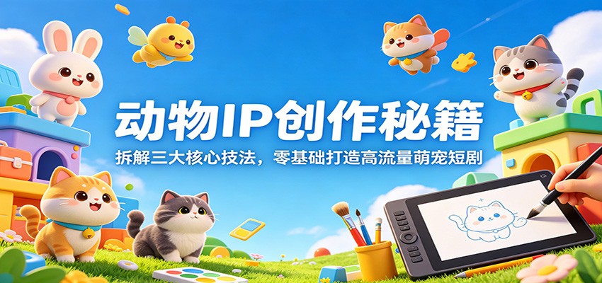 动物IP创作秘籍：拆解三大核心技法，零基础打造高流量萌宠短剧|无忧资源社