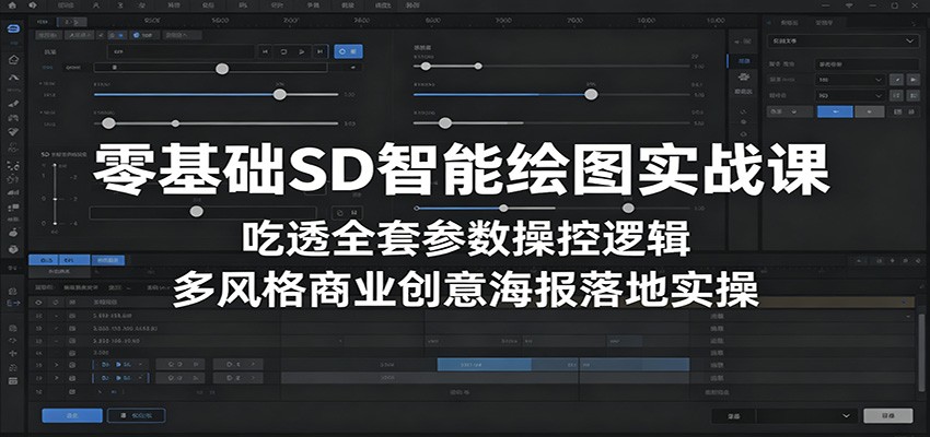 零基础SD智能绘图实战课：吃透全套参数操控逻辑，多风格商业创意海报落地实操|无忧资源社