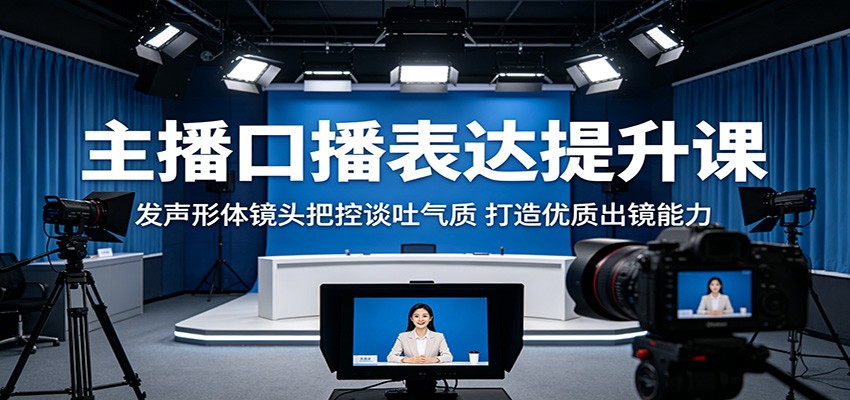 主播口播表达提升课：发声形体镜头把控谈吐气质，打造优质出镜能力|无忧资源社