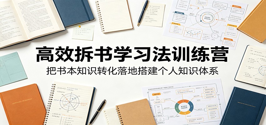 高效拆书学习法训练营，把书本知识转化落地搭建个人知识体系|无忧资源社
