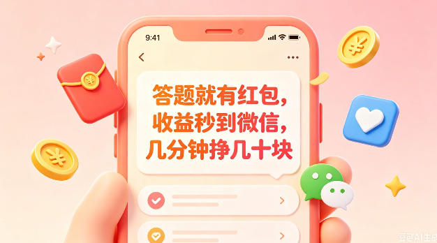答题就有红包，收益秒到微信，几分钟挣几十块，学生党上班族宝妈都可以玩【揭秘】|无忧资源社