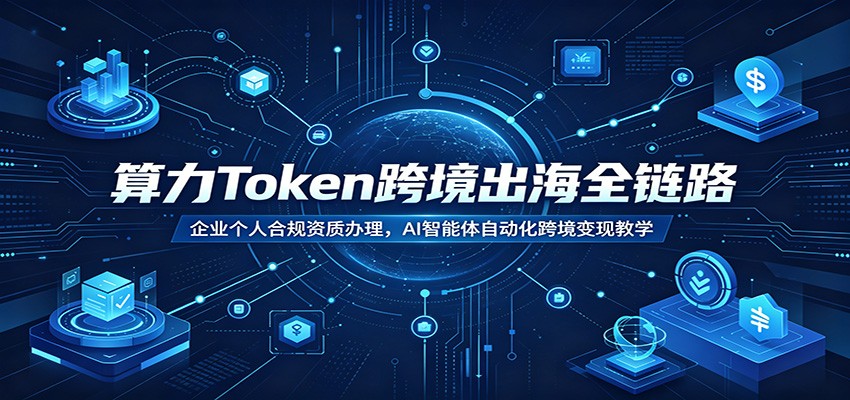 算力Token跨境出海全链路：企业个人合规资质办理，AI智能体自动化跨境变现教学|无忧资源社