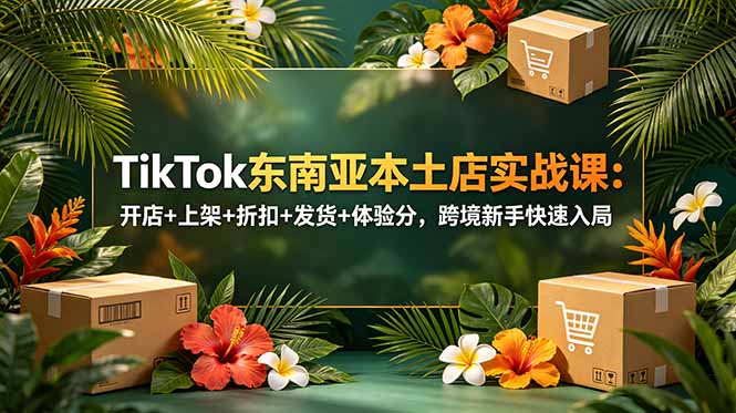 (18984期)TikTok东南亚本土店实战课:开店+上架+折扣+发货+体验分,跨境新手快速入局|无忧资源社