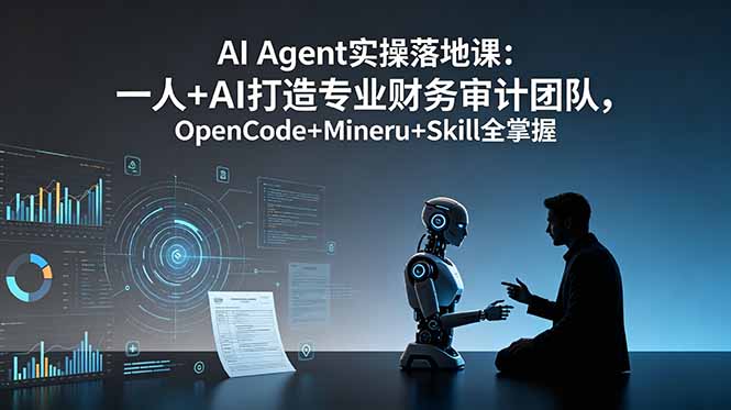 （19037期）AI Agent实操落地课：一人+AI打造专业财务审计团队，OpenCode+Mineru+Skill全掌握|无忧资源社
