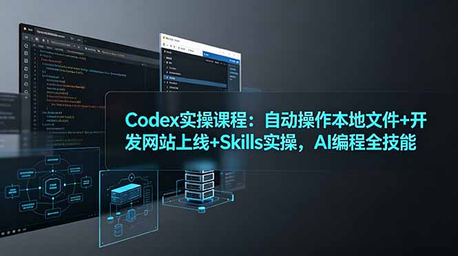 （19009期）Codex实操课程：自动操作本地文件+开发网站上线+Skills实操，AI编程全技能|无忧资源社