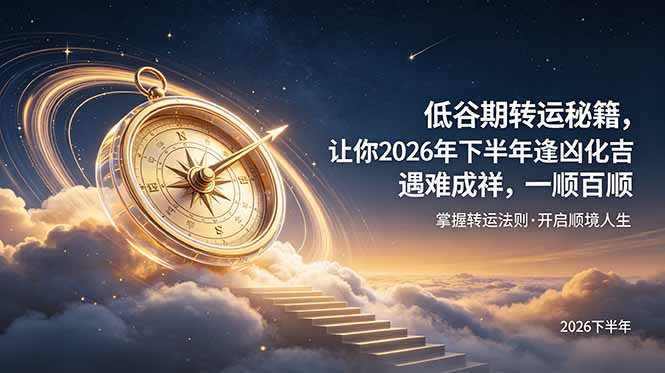 (19024期)付费文章:低谷期转运秘籍,让你2026年下半年逢凶化吉,遇难成祥,一顺百顺。|无忧资源社