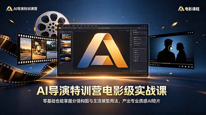 （18801期）AI导演特训营电影级实战课，零基础也能掌握分镜构图与主流模型用法，产出专业质感AI短片|无忧资源社