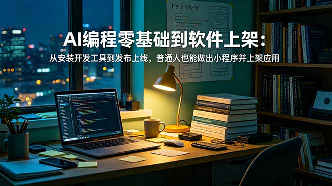 （19109期）AI编程零基础到软件上架：从安装开发工具到发布上线，普通人也能做出小程序并上架应用商店|无忧资源社