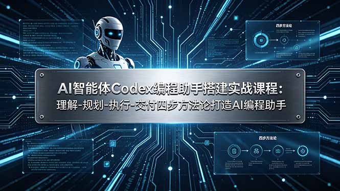 （19124期）AI智能体Codex编程助手搭建实战课程：理解-规划-执行-交付四步方法论打造AI编程助手|无忧资源社