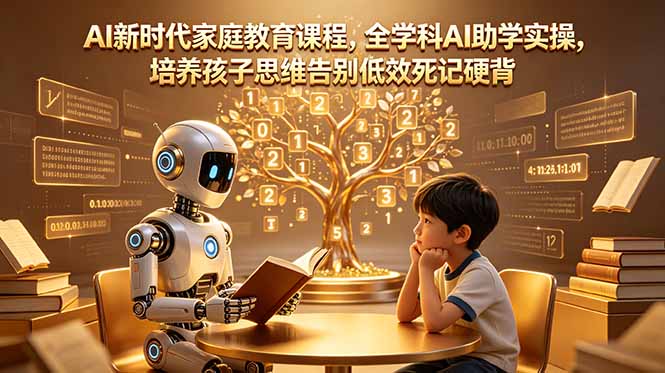 （18745期）AI新时代家庭教育课程，全学科AI助学实操，培养孩子思维告别低效死记硬背|无忧资源社
