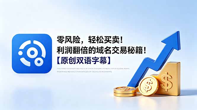 （18721期）零风险，轻松买卖！利润翻倍的域名交易秘籍！【原创双语字幕】|无忧资源社