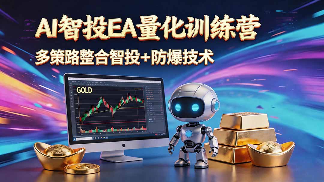 （18880期）AI智投EA量化运营技术，自动化黄金操盘技术，小白也可以轻松上手日入1000+|无忧资源社