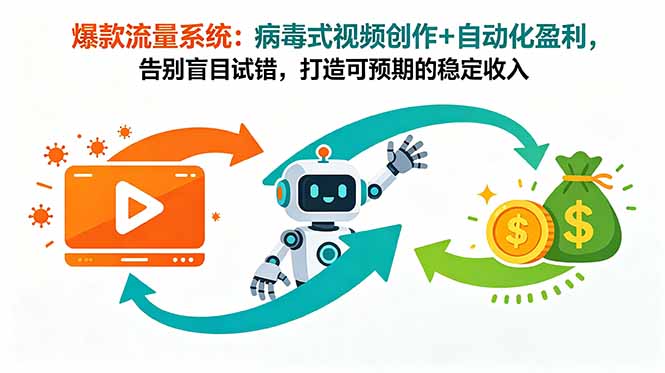 （18882期）爆款流量系统：病毒式视频创作+自动化盈利，告别盲目试错，打造可预期的稳定收入|无忧资源社