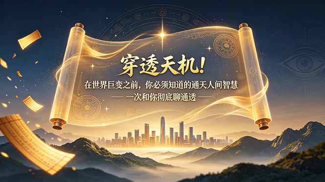 （19063期）付费文章：穿透天机！在世界巨变之前，你必须知道的通天人间智慧 一次和你彻底聊通透|无忧资源社