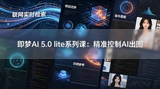 （18962期）即梦AI 5.0 lite实战课：联网实时检索+特征迁移+指令遵循+示例参考，精准控制AI出图|无忧资源社