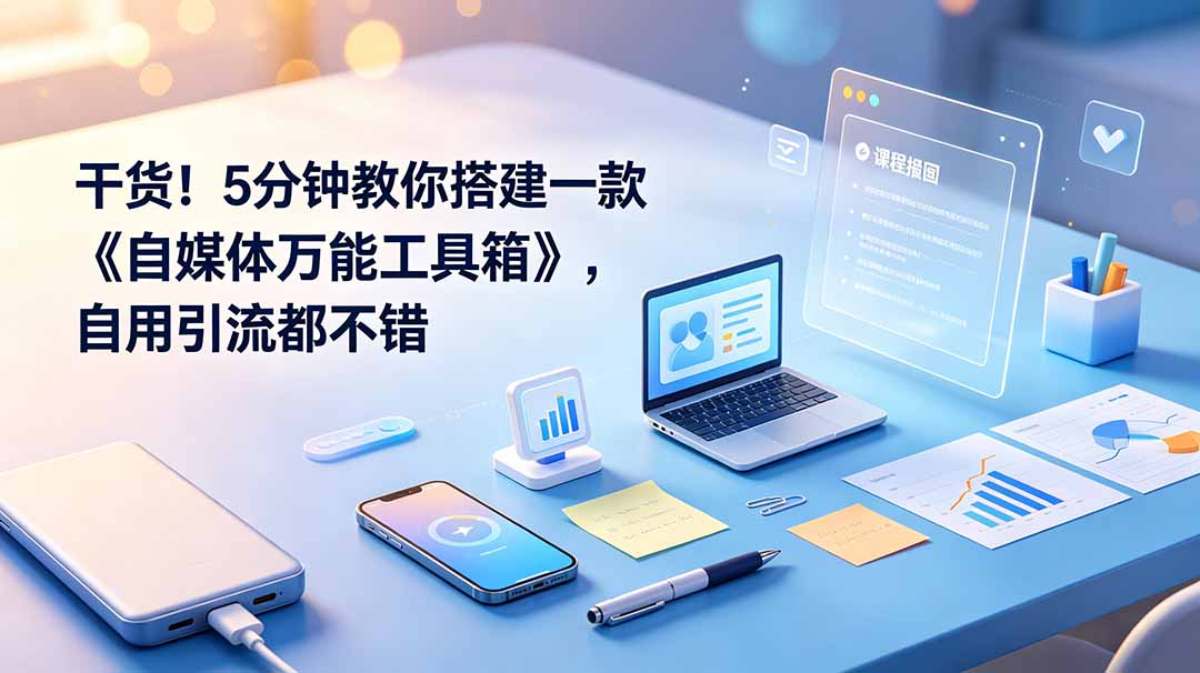 （19064期）干货！5分钟教你搭建一款《自媒体万能工具箱》，自用引流都不错|无忧资源社