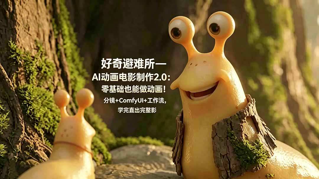 （18924期）好奇避难所—AI动画电影制作2.0：零基础也能做动画！分镜+ComfyUI+工作流，学完直出完整影片|无忧资源社