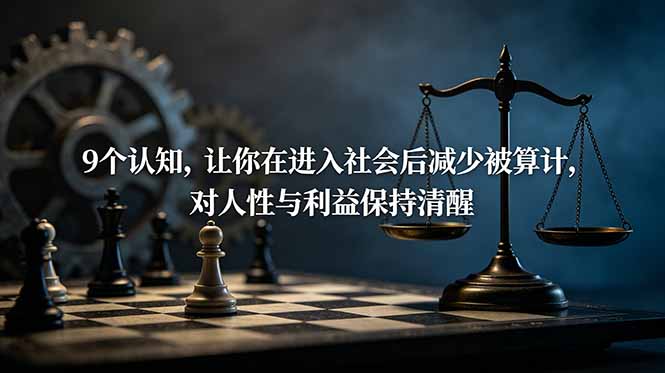 （19042期）付费文章：9个认知，让你在进入社会后减少被算计，对人性与利益保持清醒|无忧资源社