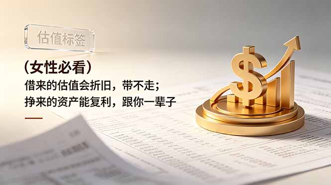 （19043期）付费文章：（女性必看）借来的估值会折旧，带不走；挣来的资产能复利，跟你一辈子|无忧资源社