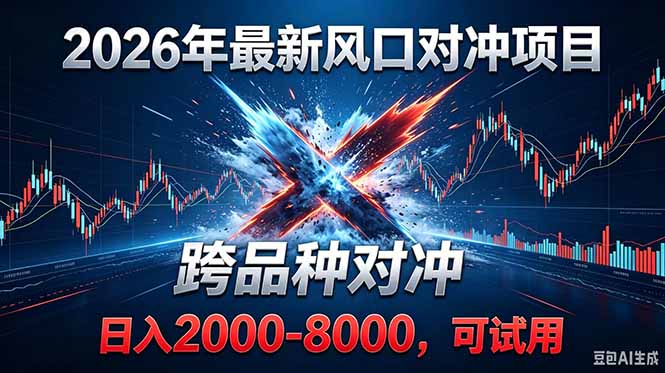 （18827期）2026创业新风口！最新对冲！跨品种对冲！日收益2000-6000+|无忧资源社