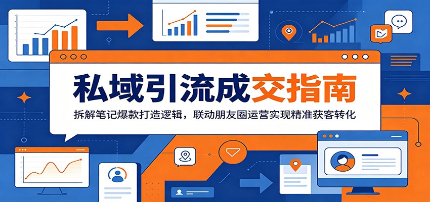 私域引流成交指南：拆解笔记爆款打造逻辑，联动朋友圈运营实现精准获客转化|无忧资源社