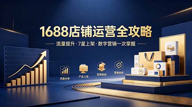 （18976期）1688店铺没流量？产品上架不到7星？数字营销不会投？全套运营技能一次学(更新6月）|无忧资源社