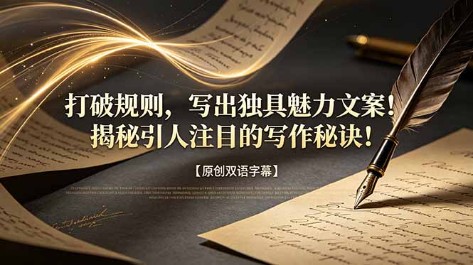 （18971期）打破规则，写出独具魅力文案！揭秘引人注目的写作秘诀！【原创双语字幕】|无忧资源社