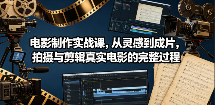 电影制作实战课，从灵感到成片，拍摄与剪辑真实电影的完整过程【原创双语字幕】|无忧资源社