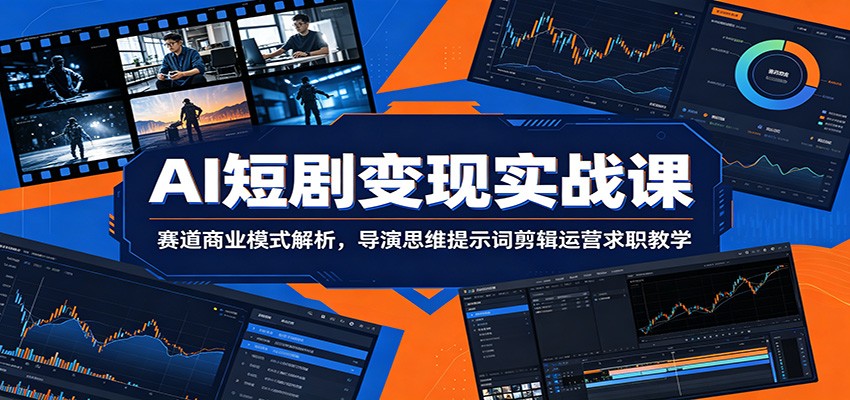 AI短剧变现实战课：赛道商业模式解析，导演思维提示词剪辑运营求职教学|无忧资源社